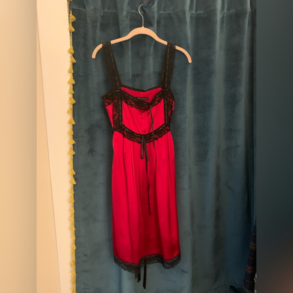 ♥️ Sexy silk lingerie inspired vintage Betsey Johnson dress Holidays NYE party